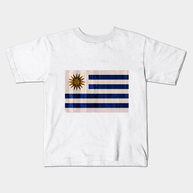 Flag of Uruguay - Wood Kids T-Shirt by DrPen